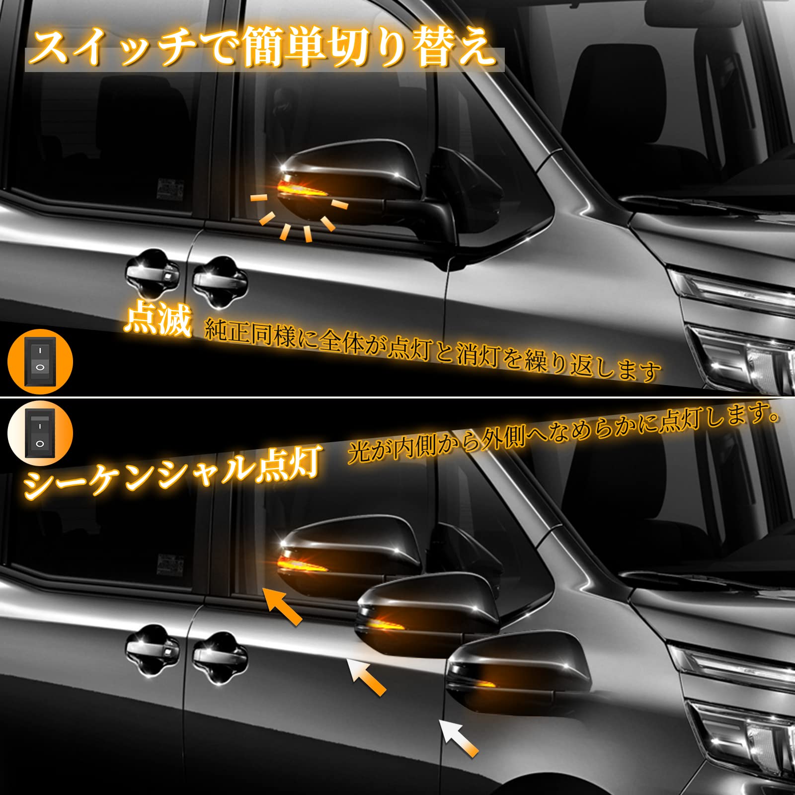 Amazon | POPMOTORZ アルファード / ヴェルファイア40系 LEDドアミラー